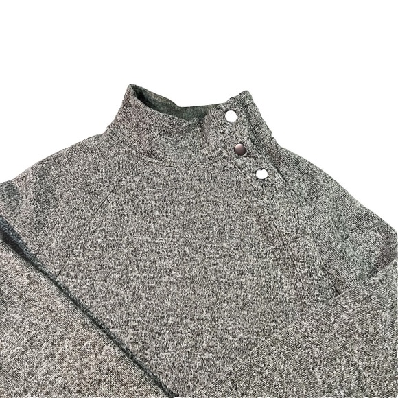 Eddie Bauer Sweaters - Eddie Bauer Pullover Womens Side Snap Mock Neck Sage Green Size Large EUC